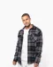 K579 - Geruit overshirt met sherpavoering Red / Navy checked