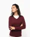K966 - Dames pullover met v-hals Black