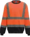 YHVJ510 - Veiligheids Sweater Hi Vis Orange / Navy