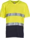 YHVJ910 - Top Cool - Hi-Vis T-shirt V-hals Hi Vis Yellow / Navy