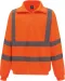 YHVK06 - Veiligheidsweater met 1/4 rits Hi Vis Orange