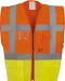 YHVW801 - Multifunctioneel veiligheidshesje Hi Vis Orange / Hi Vis Yellow