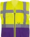 YHVW801 - Multifunctioneel veiligheidshesje Hi Vis Yellow / Purple