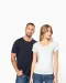 K399 - Bio dames-t-shirt kraag met onafgewerkte rand korte mouwen White
