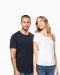 K399 - Bio dames-t-shirt kraag met onafgewerkte rand korte mouwen White