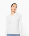 K257 - Piqué-damespolo lange mouwen White