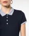 K259 - Piqué-damespolo tweekleurig Black / Oxford Grey