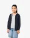 K486 - Kindersweatvest met capuchon Black / Fine Grey