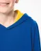 K453 - Kinder Sweater met gecontrasteerde capuchon Black / Red