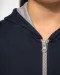 K486 - Kindersweatvest met capuchon Black / Fine Grey