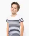 K3035 - Matrozenshirt ronde hals Bio kind Navy / White Stripes