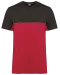 WK304 - Ecologisch tweekleurig uniseks T-shirt met korte mouwen Red / Dark Grey