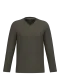 K358 - T-shirt V-hals lange mouwen Dark Khaki
