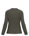 K382 - Dames T-shirt V-hals lange mouwen Dark Khaki