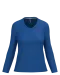 K382 - Dames T-shirt V-hals lange mouwen Royal Blue