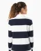 K285 - Gestreepte uniseks polo lange mouwen Black / White Stripes