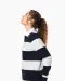 K285 - Gestreepte uniseks polo lange mouwen Black / White Stripes