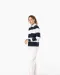K285 - Gestreepte uniseks polo lange mouwen Black / White Stripes