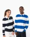 K285 - Gestreepte uniseks polo lange mouwen Black / White Stripes