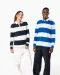 K285 - Gestreepte uniseks polo lange mouwen Black / White Stripes