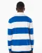 K285 - Gestreepte uniseks polo lange mouwen Black / White Stripes