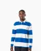 K285 - Gestreepte uniseks polo lange mouwen Black / White Stripes