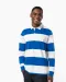 K285 - Gestreepte uniseks polo lange mouwen Black / White Stripes