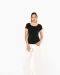 K384 - Dames-T-shirt korte mouwen met boothals Black