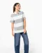 K286 - Gestreepte uniseks polo korte mouwen Navy / White Stripes
