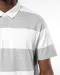 K286 - Gestreepte uniseks polo korte mouwen Navy / White Stripes