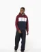 K4016 - Driekleurige unisex sweater met capuchon Black / White / Basalt Grey