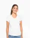 K3015 - Dames-T-shirt V-hals korte mouwen White