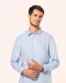 K595 - Heren overhemd Oxford lange mouwen Oxford Blue