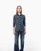 K518 - Dames denim blouse lange mouwen Blue Jean