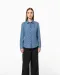 K509 - Damesblouse Denim Chambray Blue