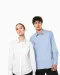 K541 - Heren poplin overhemd lange mouwen White
