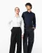 K510 - Damesblouse in popeline met lange mouwen White