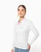 K265 - Damespolo lange mouwen van jersey Black