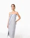 K132 - Gestreepte fouta met franjes White / Smoke Stripe