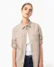 K591 - Damesoverhemd safari lange mouwen Beige