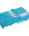 K128 - Fouta Handdoek Turquoise / White