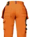 6519 SIGNALISATIE BROEK MET KNIEZAKKEN EN SPIJKERKZAKKEN EN ISO 20471 KLASSE 2 DAMES Oranje/zwart