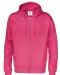 HOODIE FULL ZIP MAN - GOTS GECERTIFICEERD Fuchsia