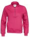 SWEATER HALF ZIP UNISEX - GOTS GECERTIFICEERD Fuchsia