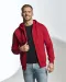 HOODIE FULL ZIP MAN - GOTS GECERTIFICEERD Rood