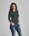 T-SHIRT LONG SLEEVE LADY - GOTS GECERTIFICEERD Antraciet