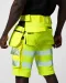 6575 SIGNALISATIE STRETCHSHORT MET SPIJKERZAKKEN EN ISO 20471 KLASSE 2/1 Geel