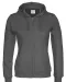 HOODIE FULL ZIP LADY - GOTS GECERTIFICEERD Antraciet