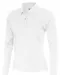POLO PIQUE LONG SLEEVE LADY - GOTS GECERTIFICEERD Wit