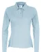 POLO PIQUE LONG SLEEVE LADY - GOTS GECERTIFICEERD Lichtblauw